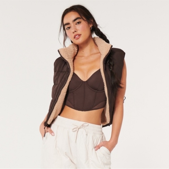 Dark Brown corset, GILLY HICKS MICRO-MODAL + MESH BUSTIER size XS - Picture 4 of 11